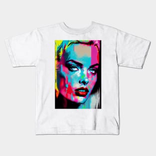 Modern woman in pop-art style portait Kids T-Shirt